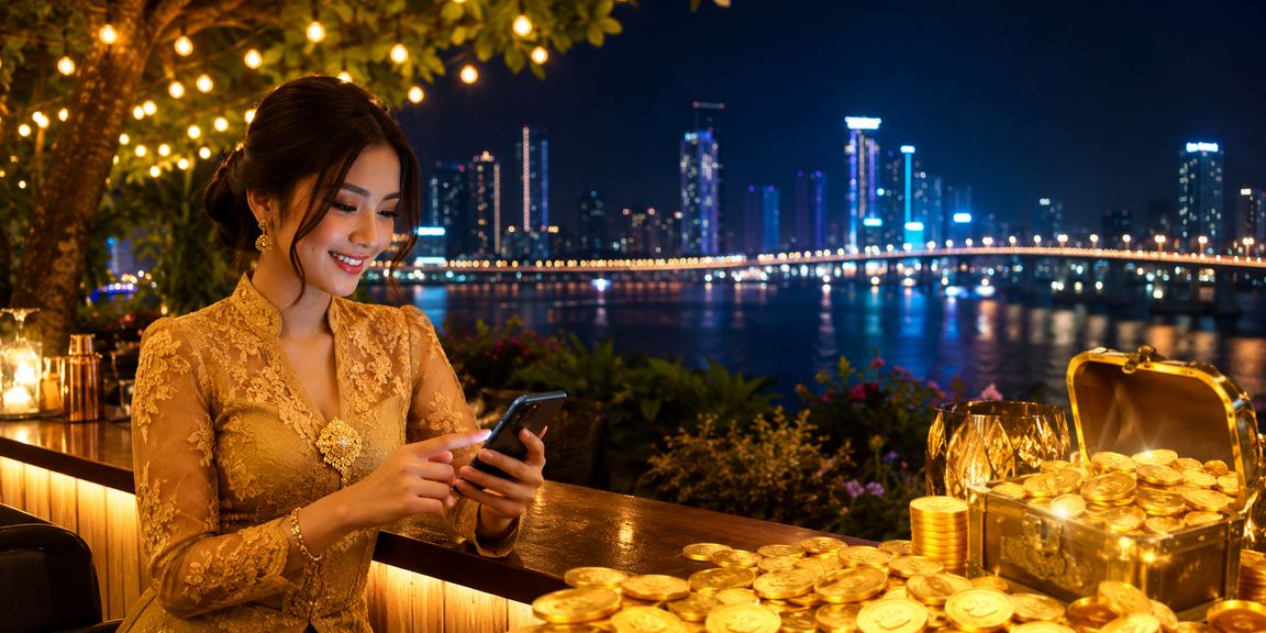 Pengguna bermain kasino mudah alih o9win di Johor menggunakan telefon pintar