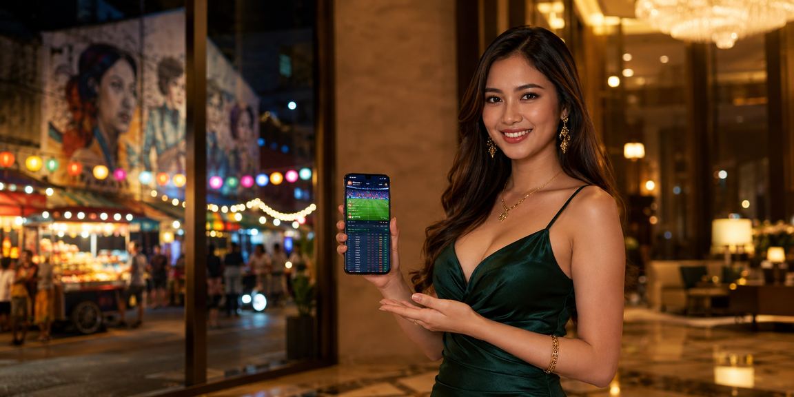 Pengguna membuat taruhan sukan di Pulau Pinang menggunakan telefon melalui o9win